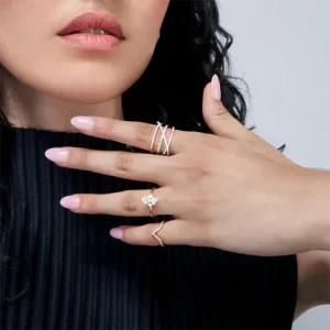 Secret Behind the Luxurious Sparkle of Lily Arkwright Triple Pavé Rings